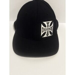 West Coast Choppers Iron Cross Jesse James Mens Hat Cap Black Motorcycle